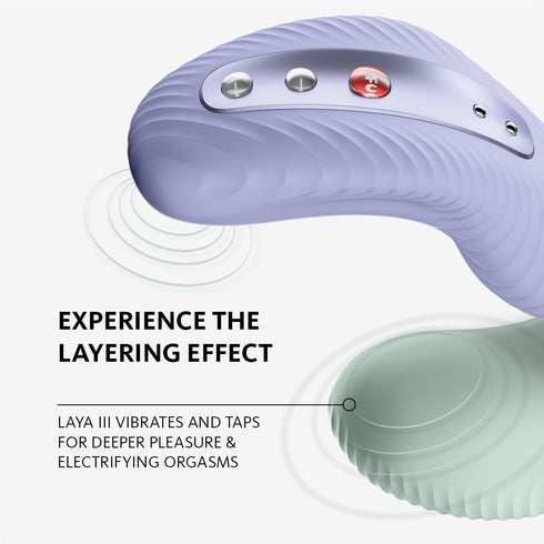 Fun Factory Laya III Lay-on Tapping and Vibrating Massager - Soft Violet