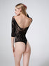 Cindylove Lace Lure Plunge Bodystocking - One Size