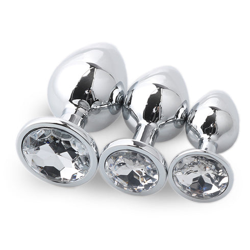 LS Jeweled Butt Plug Set - Round base