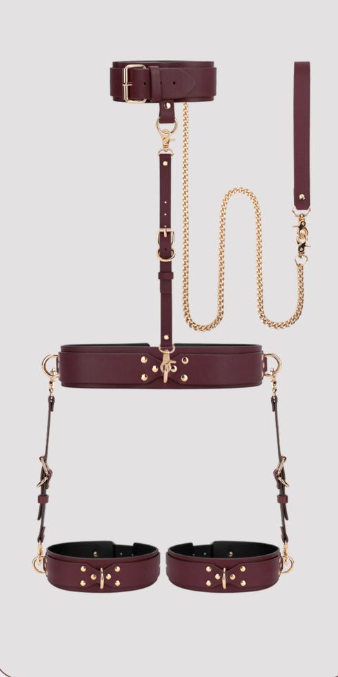 Trio Hide Deluxe Bondage Play Set with Storage Bag - 13 Pieces