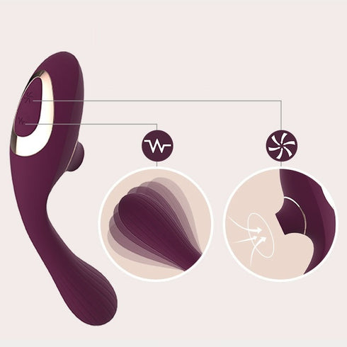 Dina Bendable Impulse Suction Stimulator G-Spot Vibrator