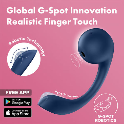 Satisfyer Pro+ Wave 4 Connect App Insertable Double Air Pulse G Spot Vibrator