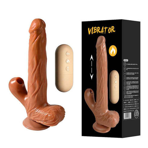 Lilo Realistic Heating and Thrusting Vibrating Dildo with Suction Stimulator (Wireless Remote)