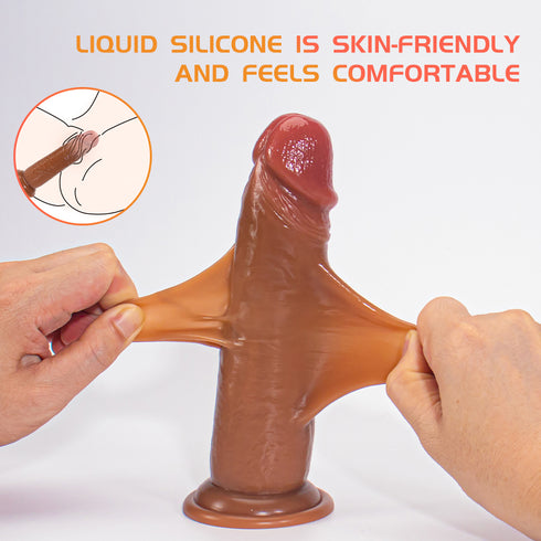 LUSTER Realistic Silicone Dildo without Balls - 8 Inch