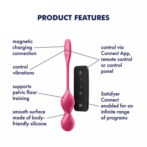 Satisfyer Love Birds 2 Vibrating Kegel Balls with Connect App and Remote Control
