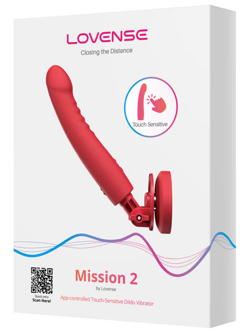 Lovense Mission 2 Vibrating Suction Cup Dildo with Advanced Touch-Sense Technology