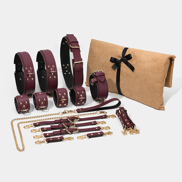 Trio Hide Deluxe Bondage Play Set with Storage Bag - 13 Pieces