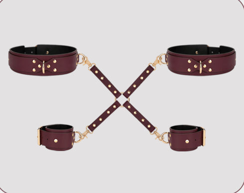 Trio Hide Deluxe Bondage Play Set with Storage Bag - 13 Pieces