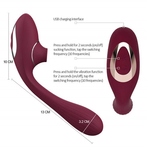 Dina Bendable Impulse Suction Stimulator G-Spot Vibrator