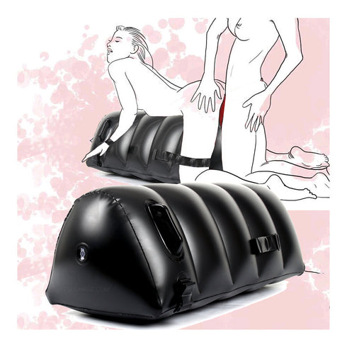 TOUGHAGE Inflatable Restraining Sex Cushion with handles (Free Electric Air Pump)