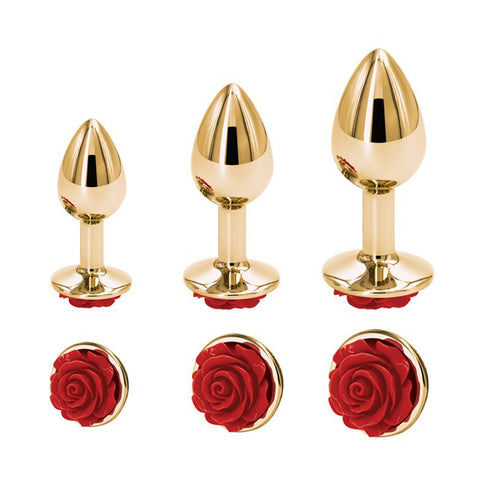 Lovendur Rose Anal Plug - Gold Set