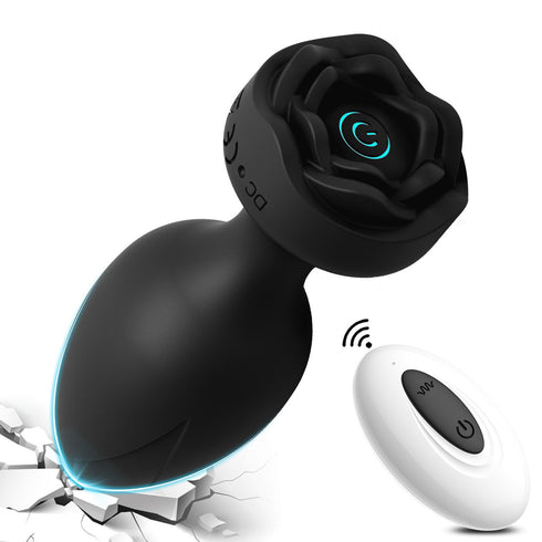 LoveQ Vibrating Rose Anal Plug - with Remote