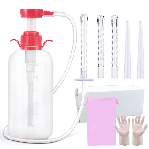 Auri Yumi Pump Bottle Anal Douche Kit - Easy Intimate Cleansing
