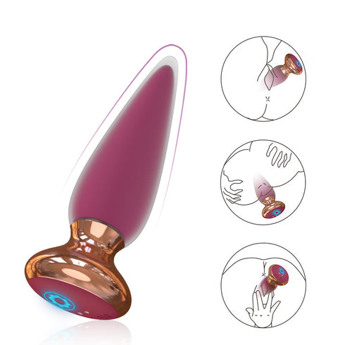 Double Layered Vibrating Butt Plug with Remote