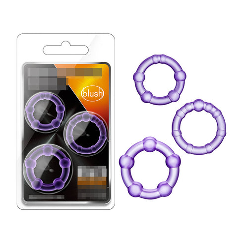 Blush Stay Hard Cock Rings (3 Pack)