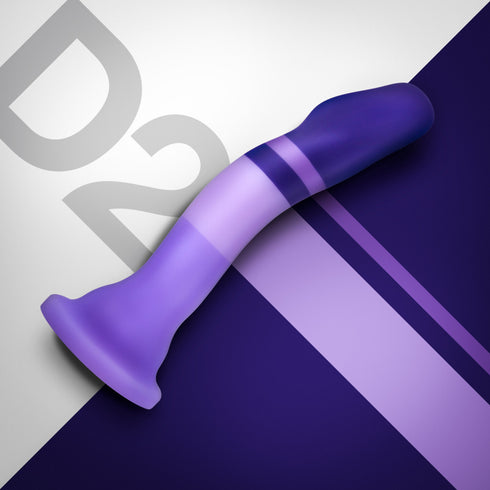 BLUSH Avant - D2 Purple Rain Silicone Dildo - 7.5 Inch