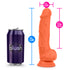 Neo Elite By Blush - 7.5 Silicone Dual Density Cock with Balls - Neon Orange