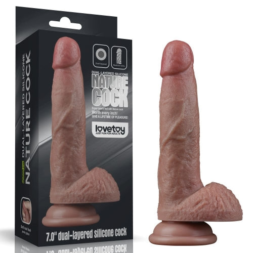Lovetoy Dual Layered Silicone Cock 7 inch