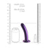 OUCH! Smooth Silicone G-Spot Dildo - Metallic Purple - 14.5 cm