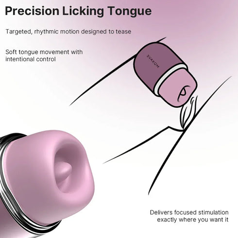 SVAKOM Klitty App Controlled Triple-Action Licking, Suction & Vibrating Stimulator