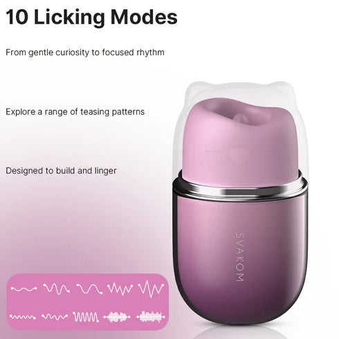 SVAKOM Klitty App Controlled Triple-Action Licking, Suction & Vibrating Stimulator