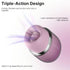 SVAKOM Klitty App Controlled Triple-Action Licking, Suction & Vibrating Stimulator