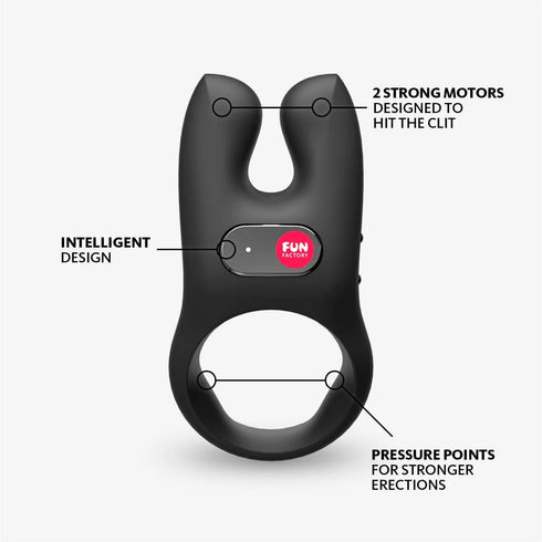 Fun Factory NOS PRO Rechargeable Couples Vibrating Cock Ring
