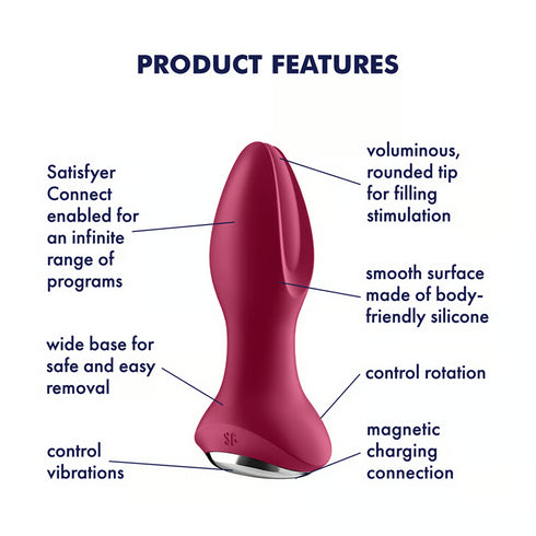 Satisfyer Rotator Plug 2+ Vibrating Butt Plug with Connect App