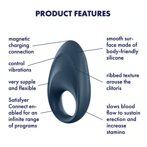 Satisfyer Mighty One App Controlled Vibrating Cock Ring