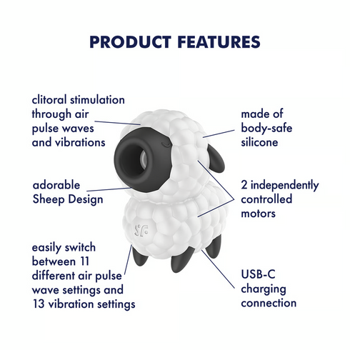 Satisfyer Dreamy Sheep Air Pulse Clitoral Vibrator