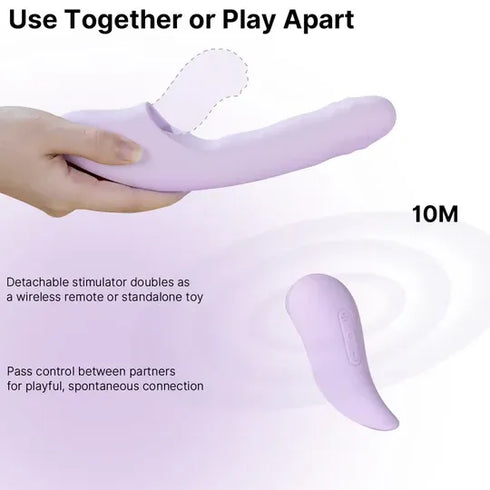 SVAKOM DuoGlow Thrusting Beaded Vibrator with Pulsating Stimulator