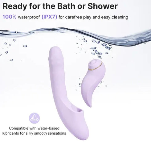 SVAKOM DuoGlow Thrusting Beaded Vibrator with Pulsating Stimulator