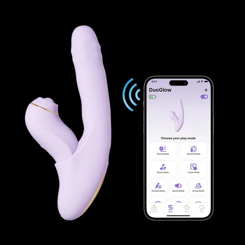 SVAKOM DuoGlow Thrusting Beaded Vibrator with Pulsating Stimulator