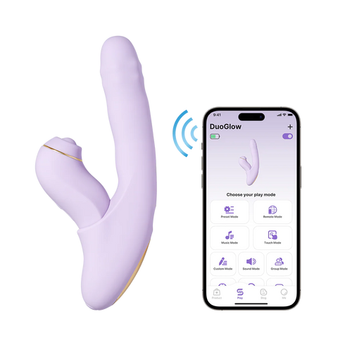 SVAKOM DuoGlow Thrusting Beaded Vibrator with Pulsating Stimulator