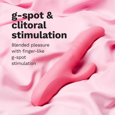 Le Wand Thrust Rechargeable Thrusting Rabbit Vibrator with Rotating Beads