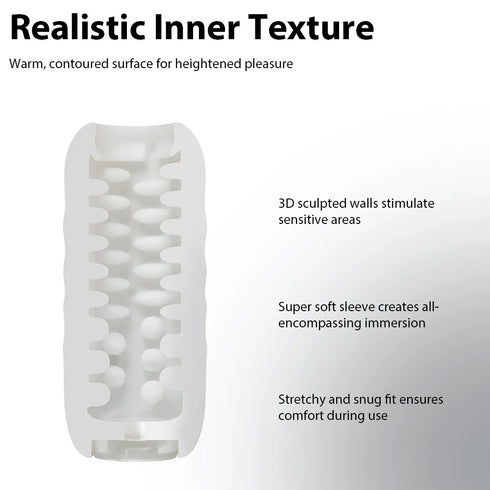 Svakom Sam Neo 2 Pro Interactive Heating Sucking and Vibrating Masturbator - Dark Blue