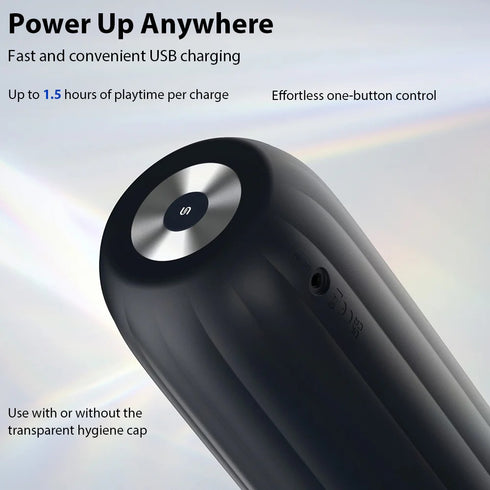 Svakom Sam Neo 2 Pro Interactive Heating Sucking and Vibrating Masturbator - Dark Blue