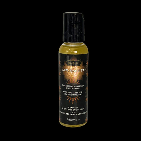 Kama Sutra Leather Pheromone Massage Oil 2 fl oz - 59ml