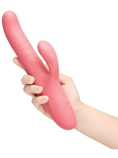 Le Wand Thrust Rechargeable Thrusting Rabbit Vibrator with Rotating Beads