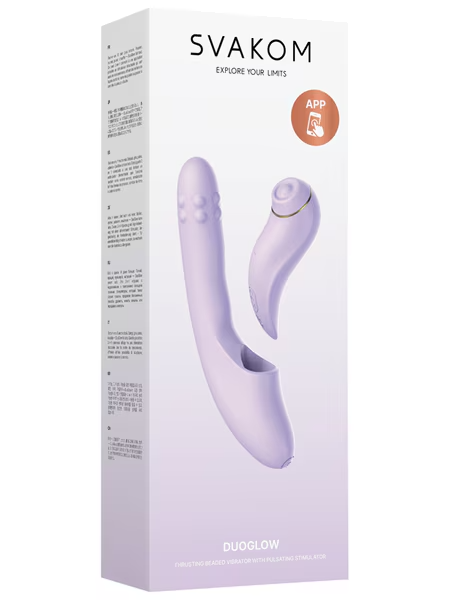 SVAKOM DuoGlow Thrusting Beaded Vibrator with Pulsating Stimulator