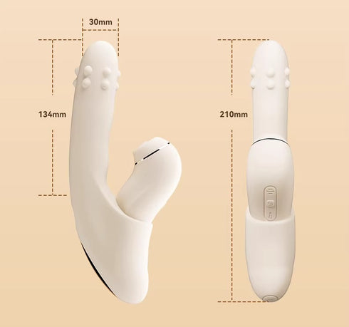 SVAKOM DuoGlow Thrusting Beaded Vibrator with Pulsating Stimulator