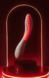 LELO MONA Spectra white intimate massager illuminated in red
