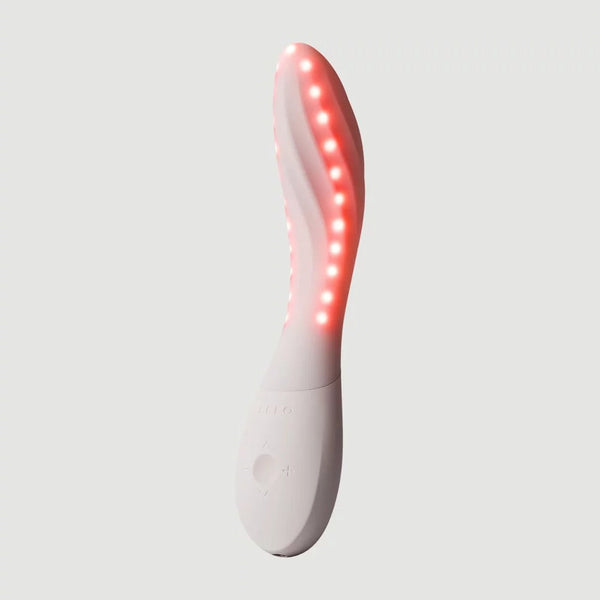 LELO MONA Spectra white intimate massager with red LEDs