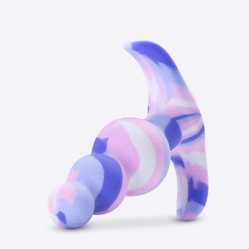 Avant By Blush - Twilight Blue: Artisan 3 Inch Tapered Stayput Butt Plug with Pleasure Curves
