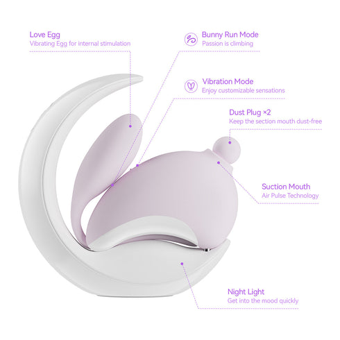 Osuga Obonny Bunny Moon® Clitoral Sucking | Egg | Bedside Lamp