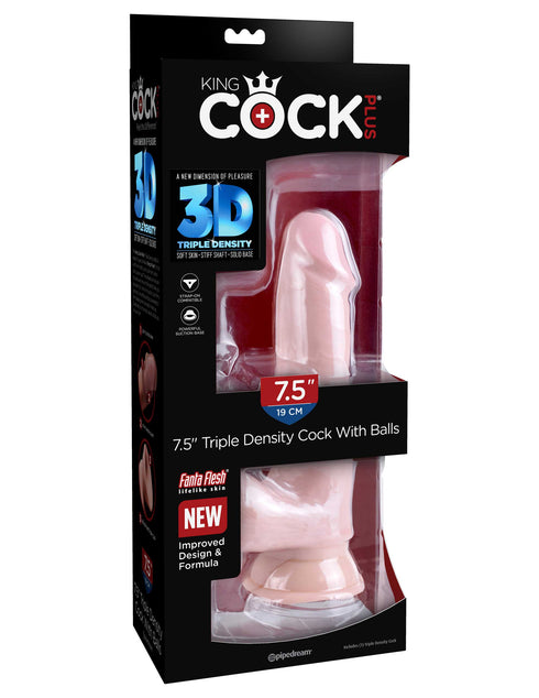 King Cock Plus 7.5 inch Triple Density Cock with Balls