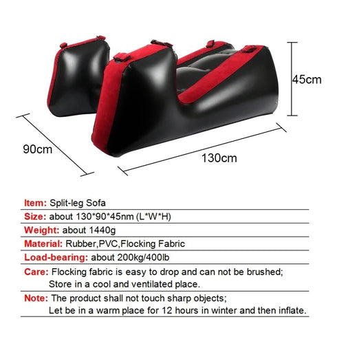 TOUGHAGE Inflatable Leg Spreader Sex Cushion (Free Electric Air Pump)