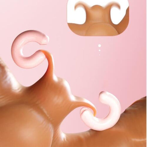 Realistic Double-Ended Vibrating G-Spot Dildo Anal Butt Plug Massager