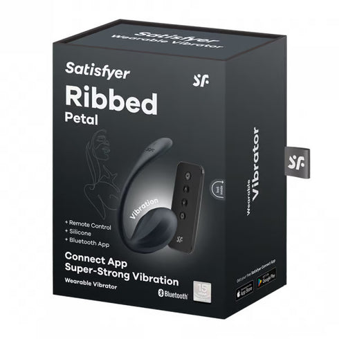 Satisfyer Ribbed Petal Wearable Vibrator Connect App with Remote