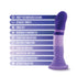 BLUSH Avant - D2 Purple Rain Silicone Dildo - 7.5 Inch